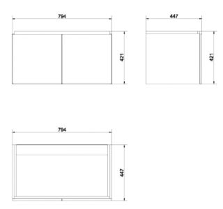 Тумба под раковину Cersanit COLOUR 80 БЕЛЫЙ SP-SZ-COL-CM/COL/80